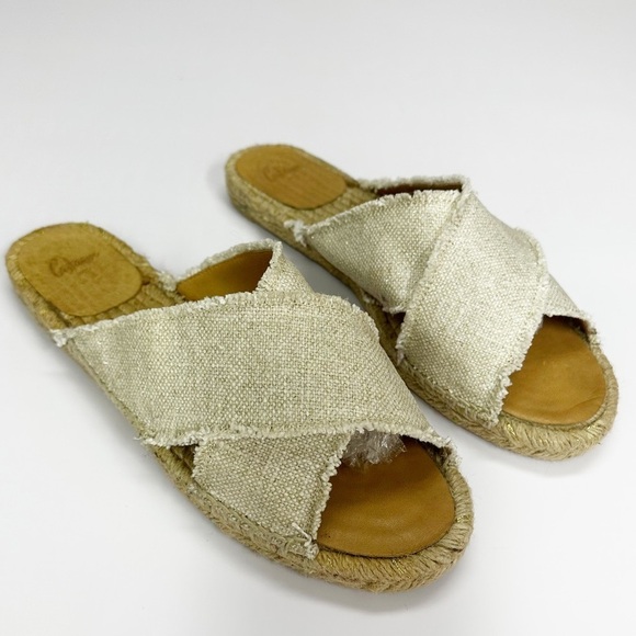 Castaner Palmera Linen Crisscross Slide Espadrilles - Picture 7 of 7